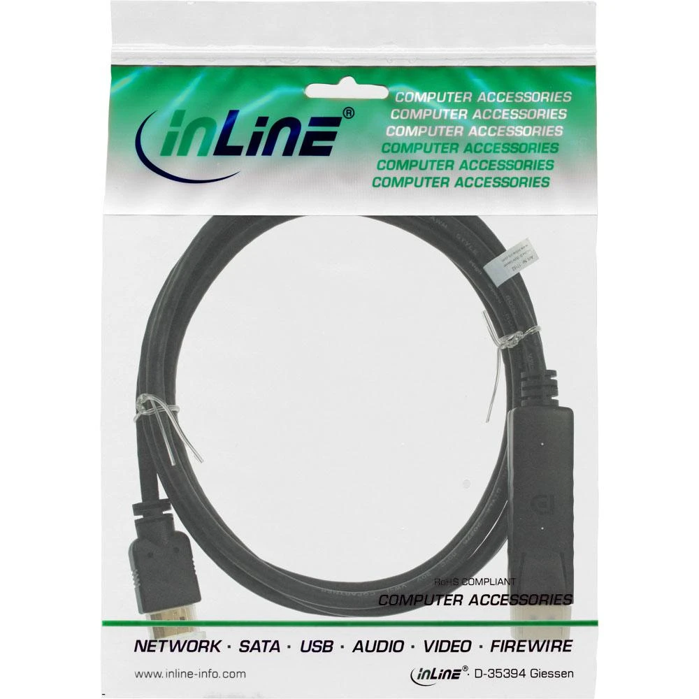 InLine DisplayPort į HDMI 5m laidas pakuotėje