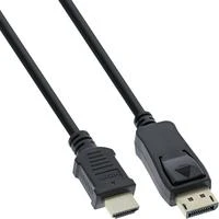 Kabelis InLine DisplayPort - HDMI 0.3m juoda (17187)