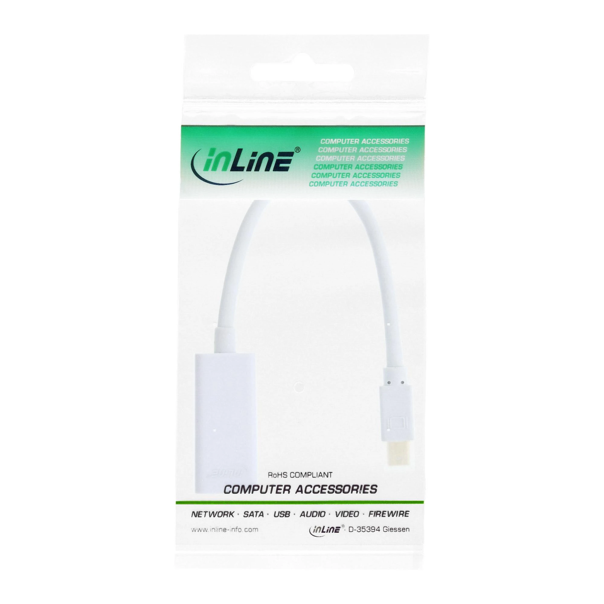 Mini DisplayPort į HDMI adapteris InLine pakuotėje