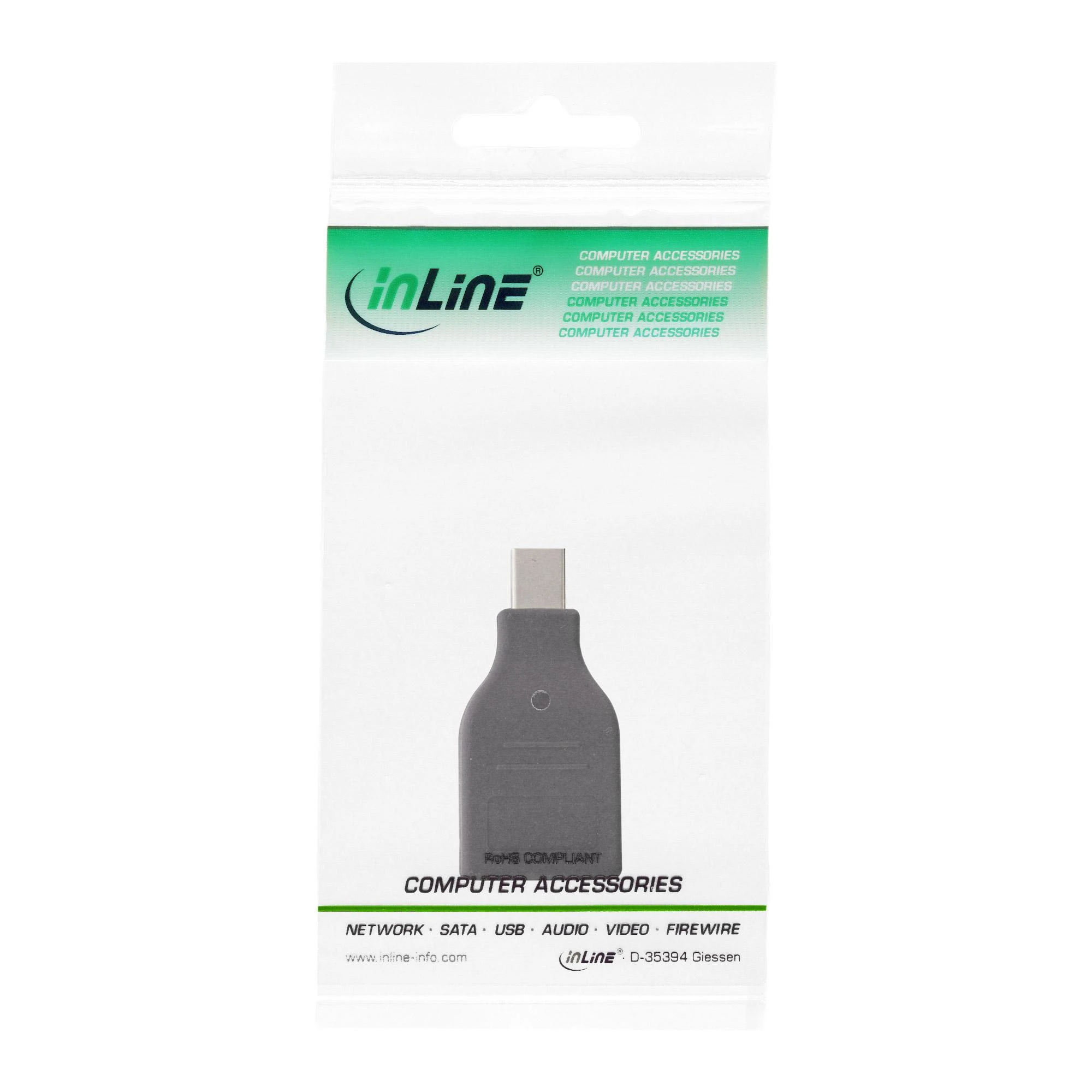 Juodas mini DisplayPort adapteris InLine pakuotėje