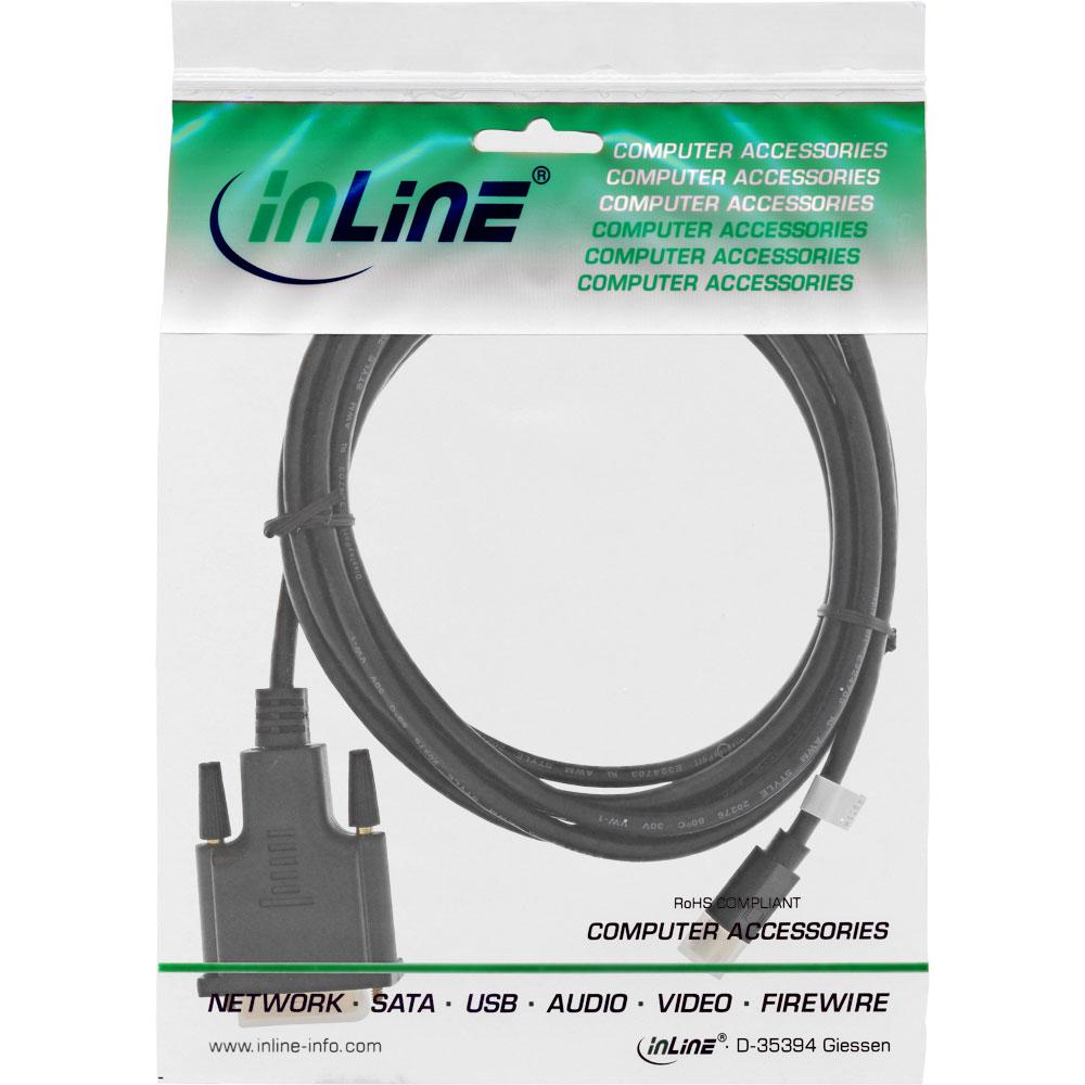 Kabelis InLine DisplayPort - DVI-D 1.5m juoda (17224)
