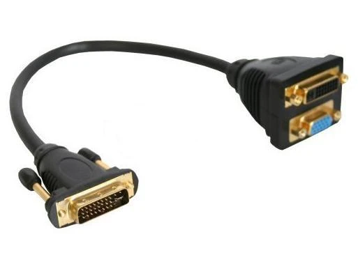 DVI-I į VGA adapteris su jungčių skirstytuvu