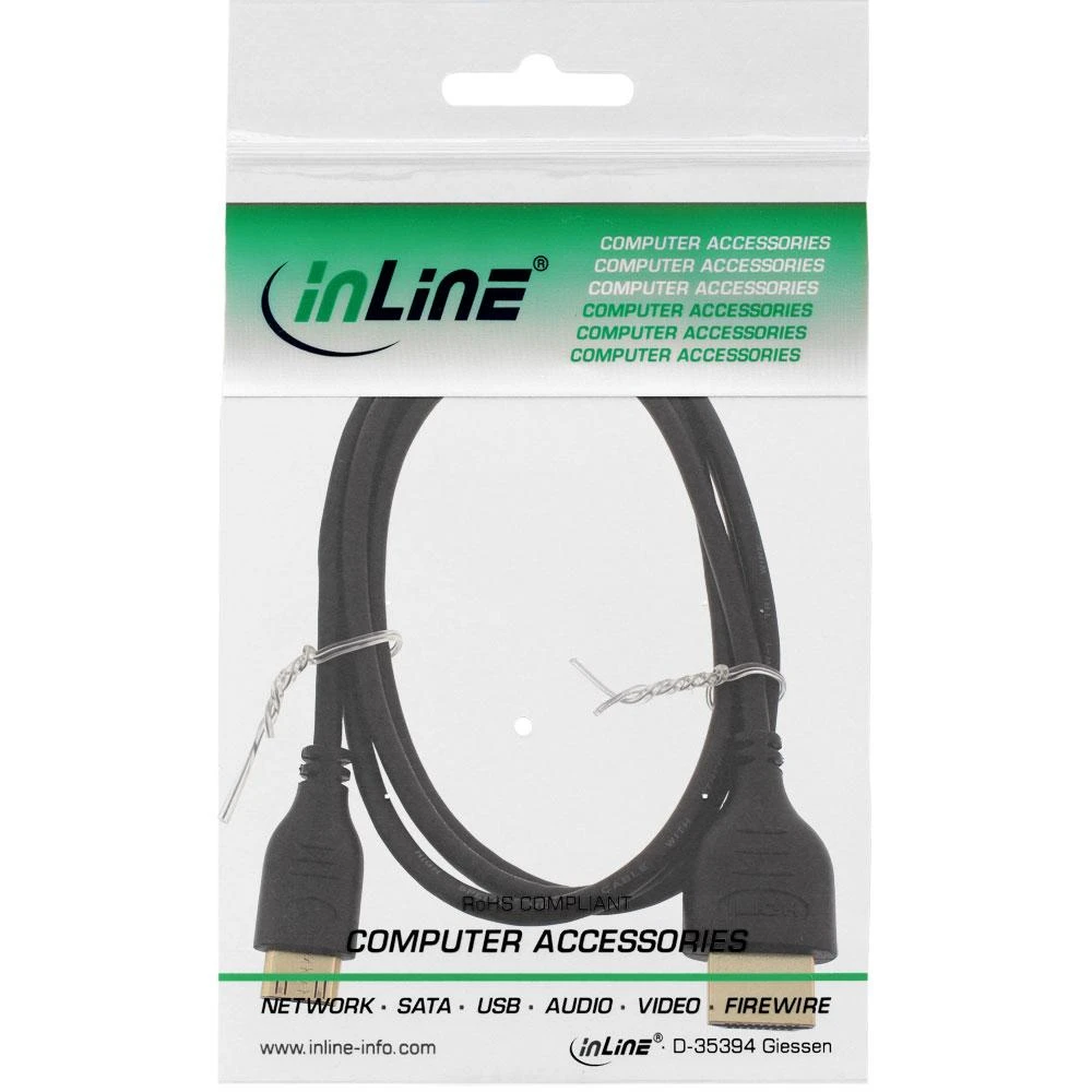 Kabelis InLine HDMI Mini - HDMI 1m juoda (17501C)