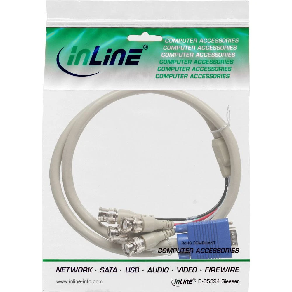 InLine sujungimo laidas su BNC ir VGA jungtimis