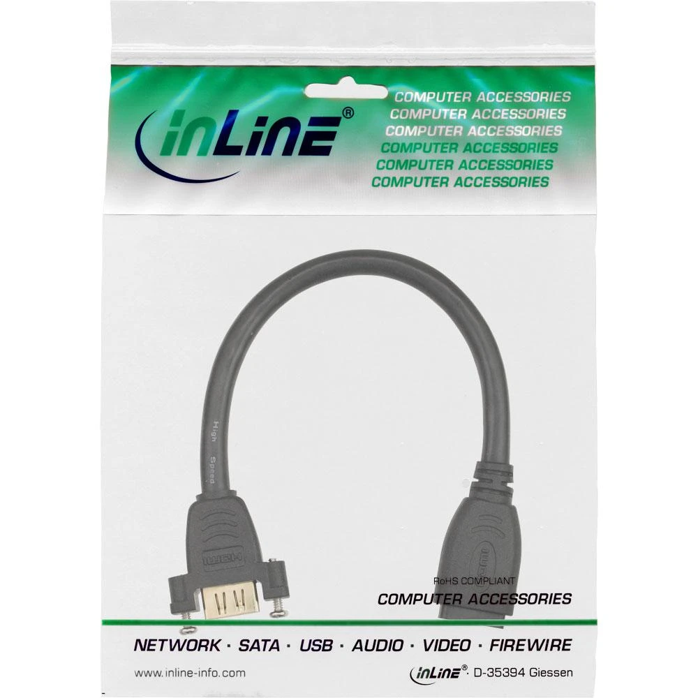 InLine HDMI adapteris su fiksatoriais