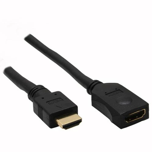 InLine HDMI Extension Plug / Socket, juodas – 1m