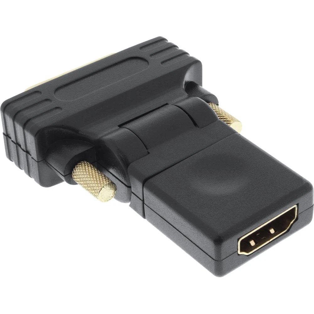 InLine HDMI-DVI adapteris, iš HDMI lizdo į DVI kištuką, lankstus kampas