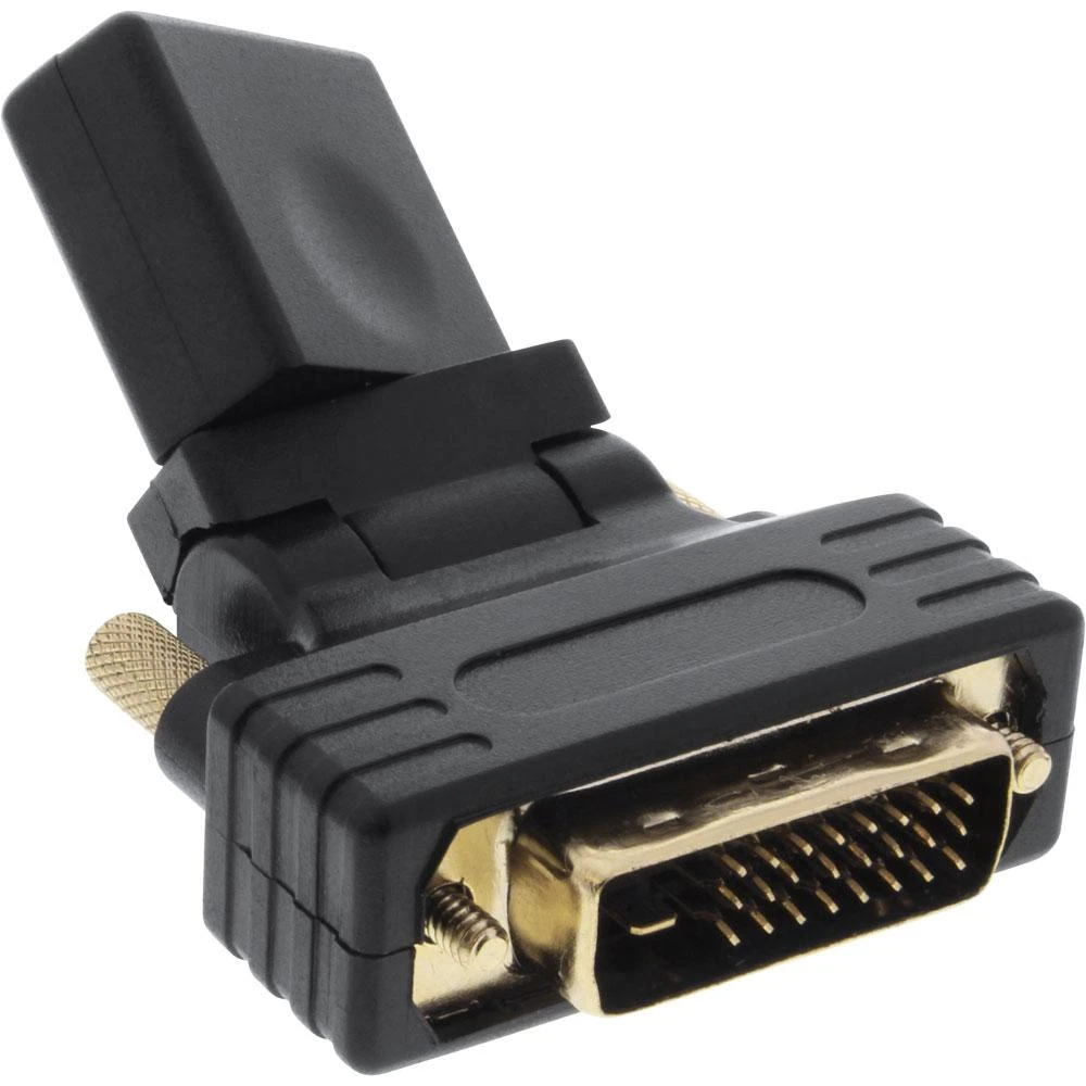 HDMI-DVI lankstus adapteris su pasukama jungtimi