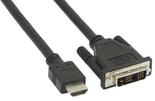 HDMI į DVI-D adapterio kabelis su jungtimis