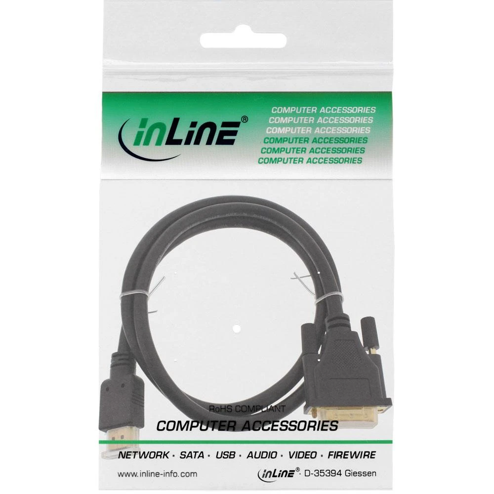 InLine HDMI į DVI laidas firminėje pakuotėje