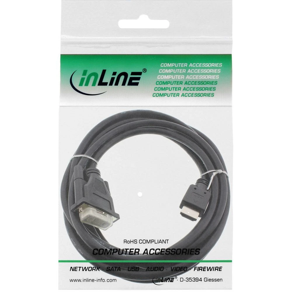 HDMI į DVI-D 5m laidas prekinėje pakuotėje