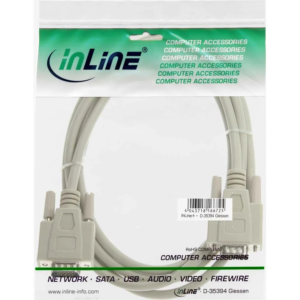 Kabelis InLine D-Sub (VGA) - D-Sub (VGA) 10m balta (17712E)