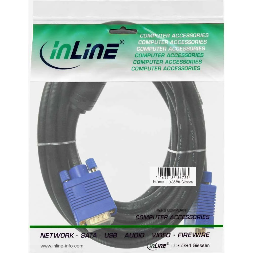 InLine VGA laidas su mėlynomis jungtimis
