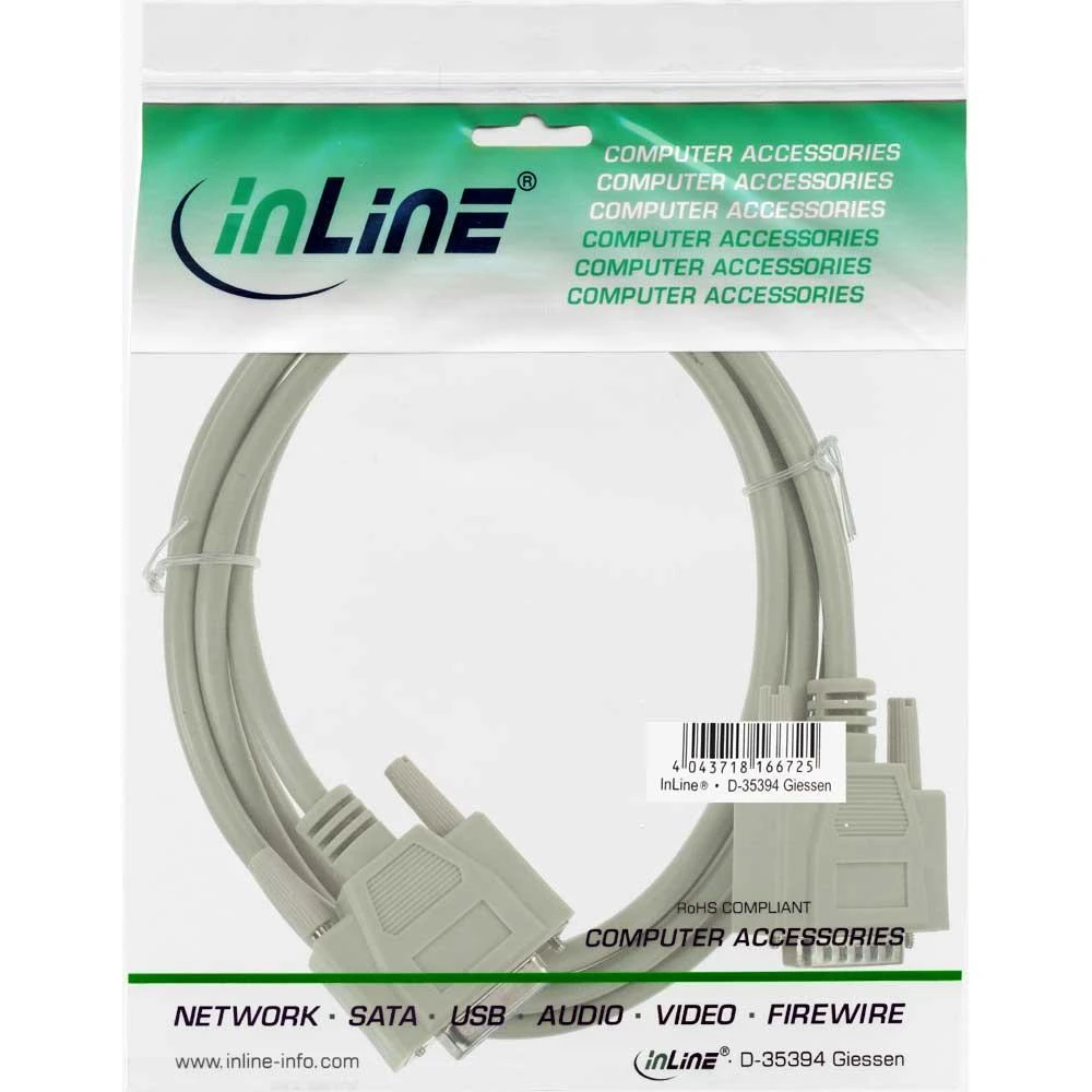 InLine DA-15 - DA-15, 2m, Pilka (17740)