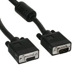 Juodas VGA laidas su ferito filtru