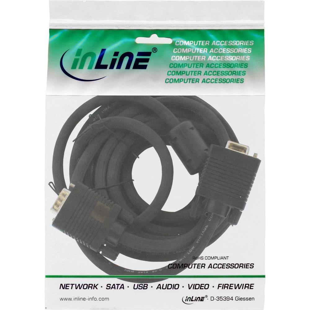 InLine VGA kabelis su ferito filtru