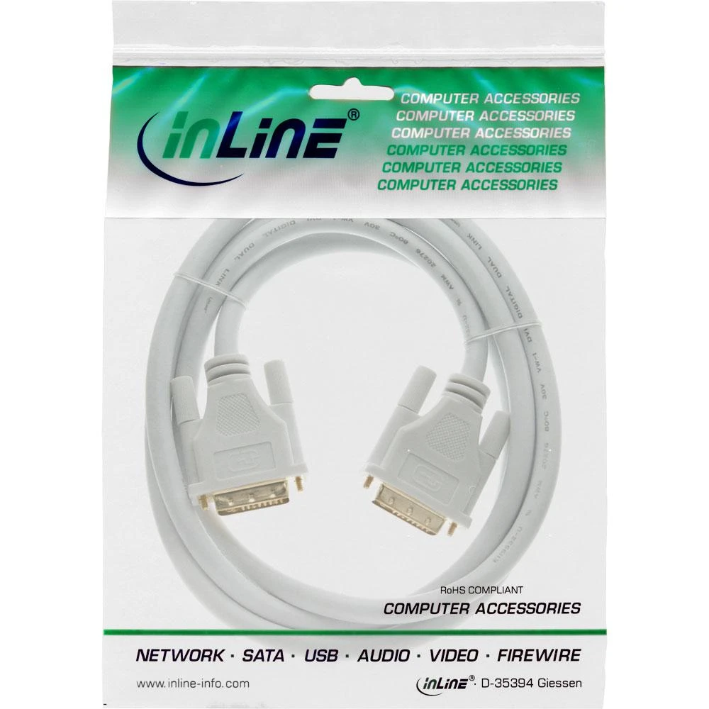 InLine DVI-D laidas 5m pakuotėje