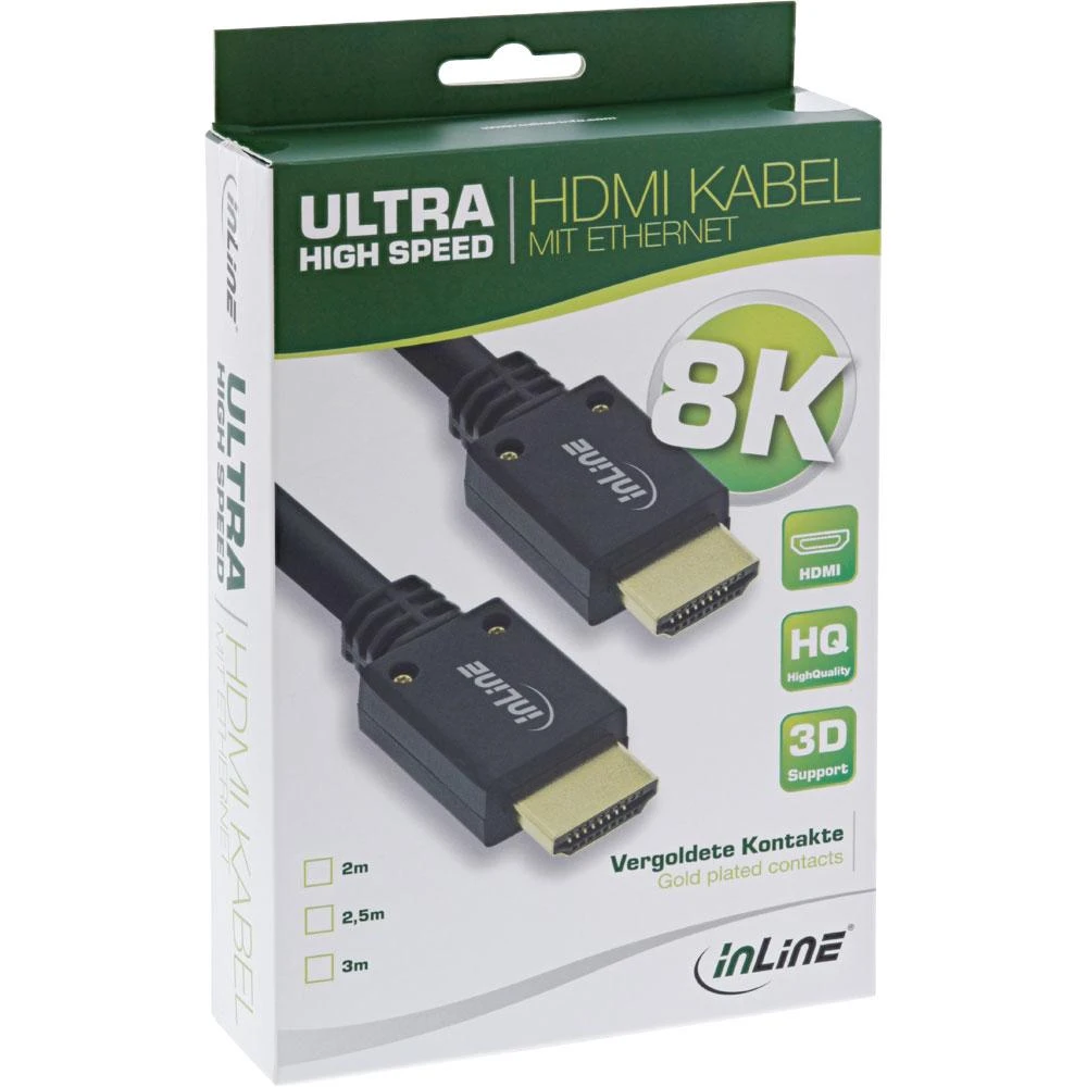 InLine HDMI laidas 8K pakuotėje