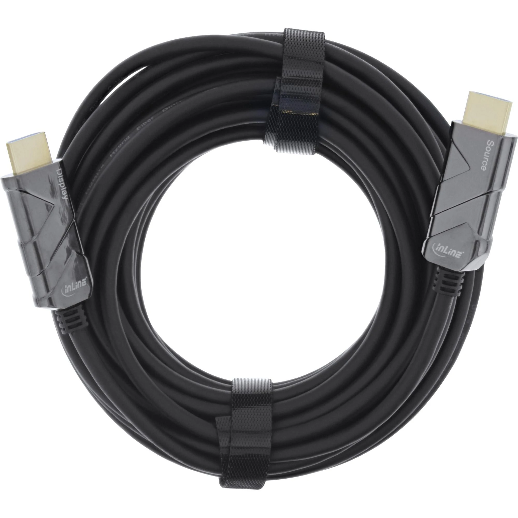 20m HDMI AOC kabelis su metaliniais antgaliais
