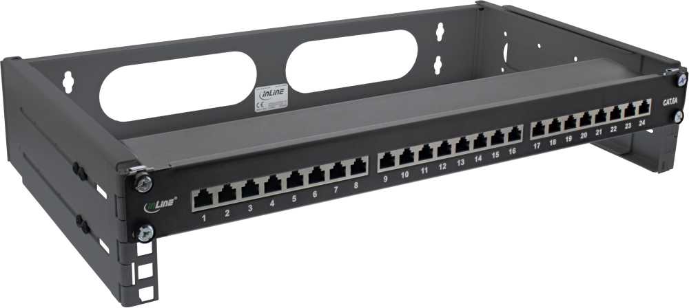 InLine® 19'' sulankstomas stovas, 2U, 24-40 cm gylis, juodas