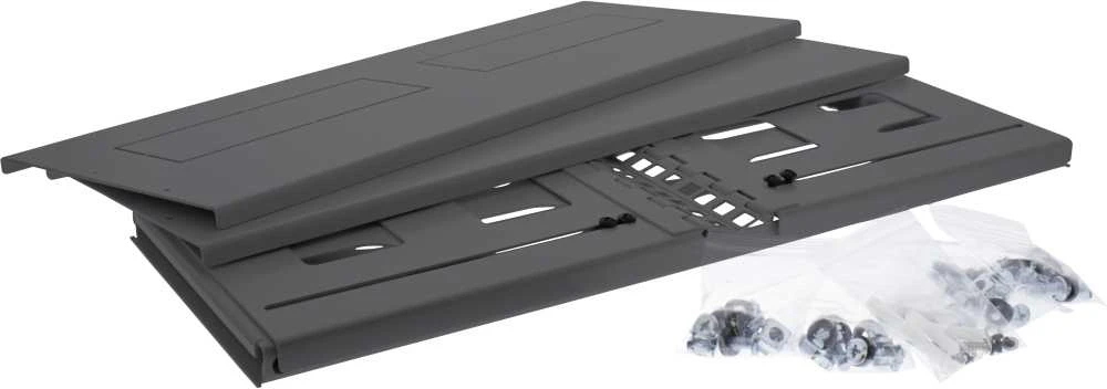 „InLine®“ 19 colių sulankstoma lentyna, 4U, 24–40 cm gylio, su dangčiu, juodas