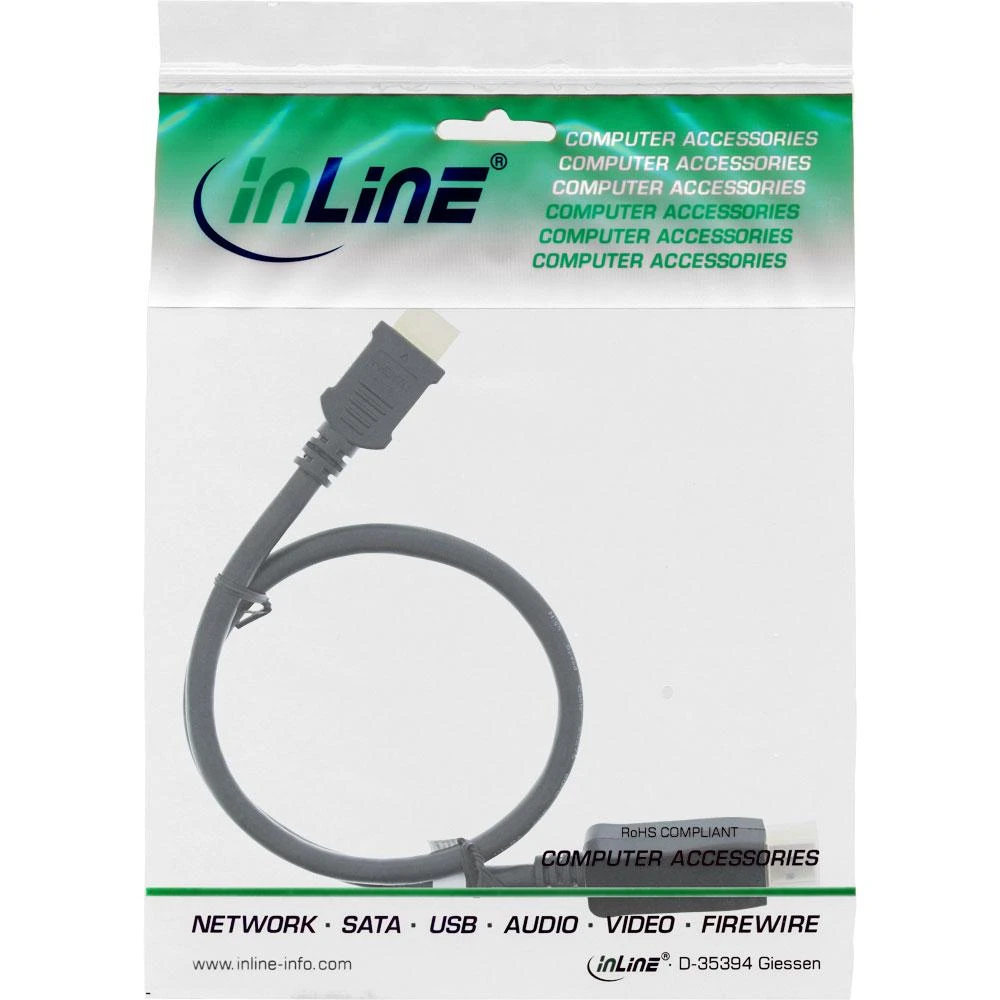 Kabelis InLine DisplayPort - HDMI 1m juoda (17181)