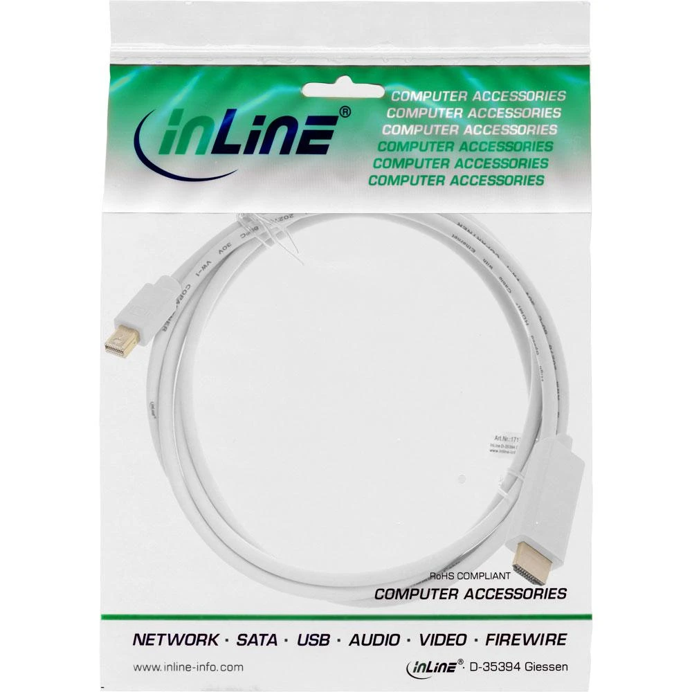 Mini DisplayPort į HDMI 1m laidas pakuotėje