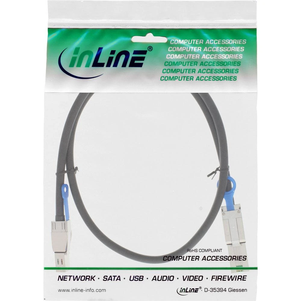 InLine SFF 8644 - SFF 8088, 1m, Juodas (27639B)