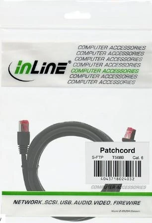 InLine Patchcord S/FTP, PiMF, Cat.6, 250MHz, PVC, juoda 20m (76420S)