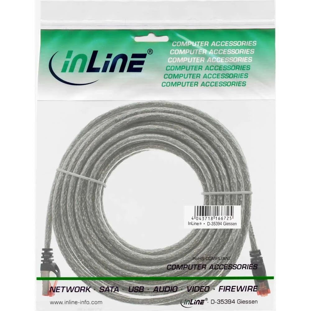 InLine Patchcord S/FTP, PiMF, Cat.6, PVC, skaidrus 20m (76420T)