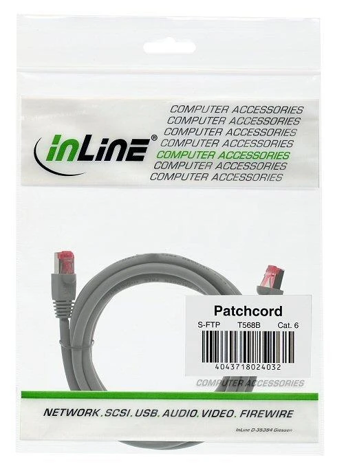 InLine Cat 6 S/FTP PIMF 20m Pilka (76420)