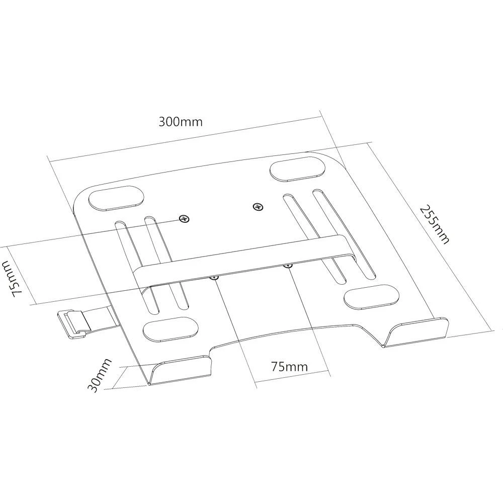 InLine laikiklio techninis brėžinys su matmenimis