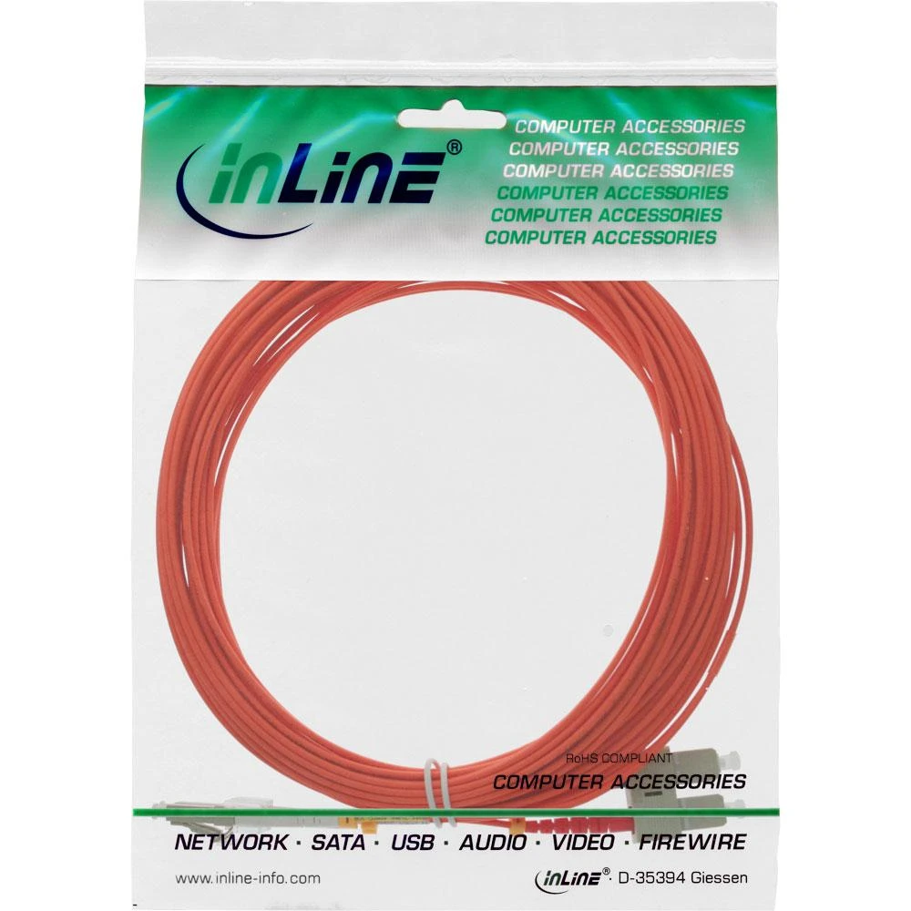InLine Fiber Optic Patchcord LC/SC, 50/125 µm, OM2 25m (88638)