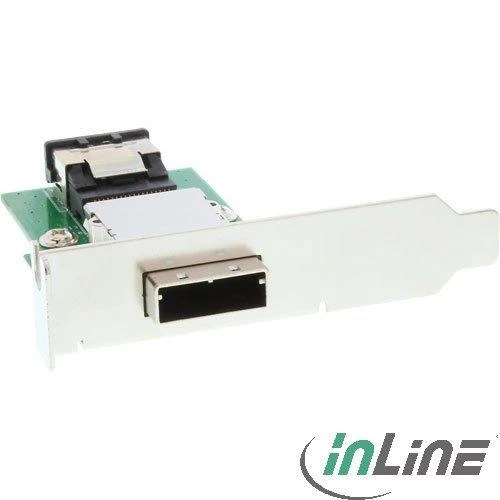 InLine SAS adapteris su SF-8088 jungtimi ir montažine plokštele
