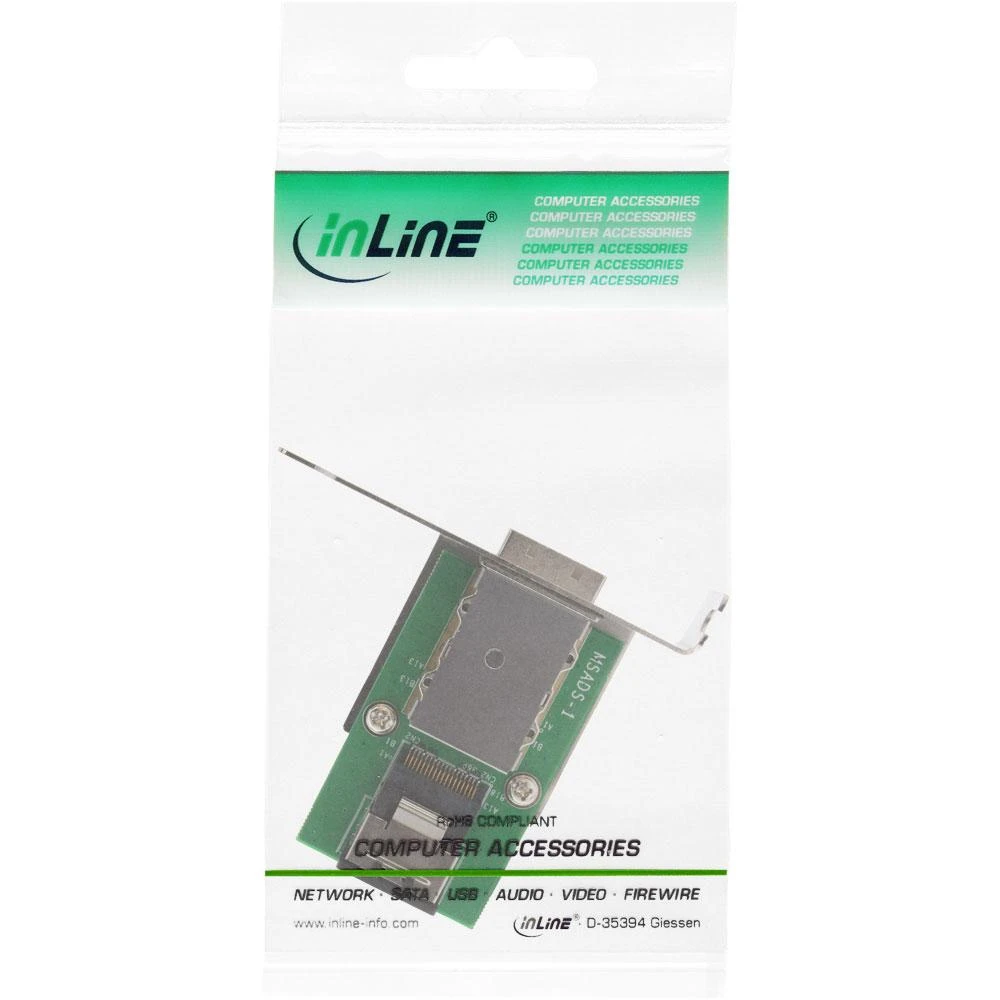 InLine SAS žemo profilio adapterių laikiklis išorinis SFF-8088 – vidinis SFF-8087 (27650)