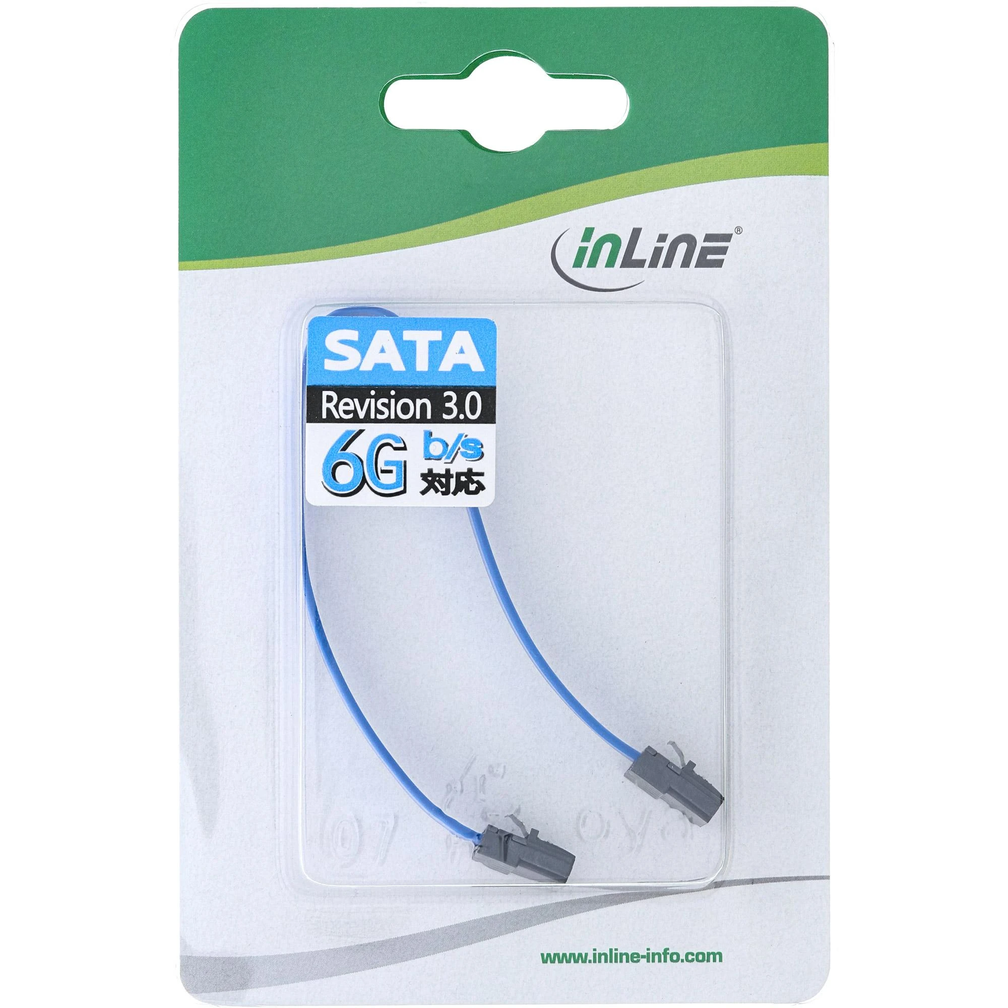 InLine SATA - SATA, 0.15m, Mėlyna (27701K)