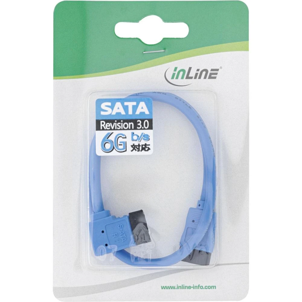 InLine SATA - SATA, 0,3m, Mėlyna (27703R)