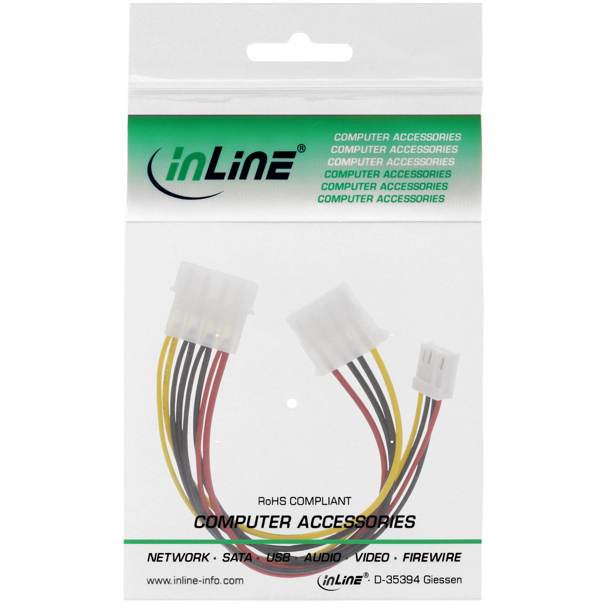 „InLine Molex“ – 4 kontaktų diskelis, 0,13 m, daugiaspalvis (29658)