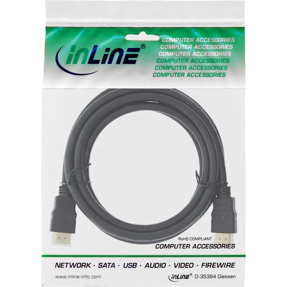 InLine 4K (UHD) HDMI Cable, juodas - 2m