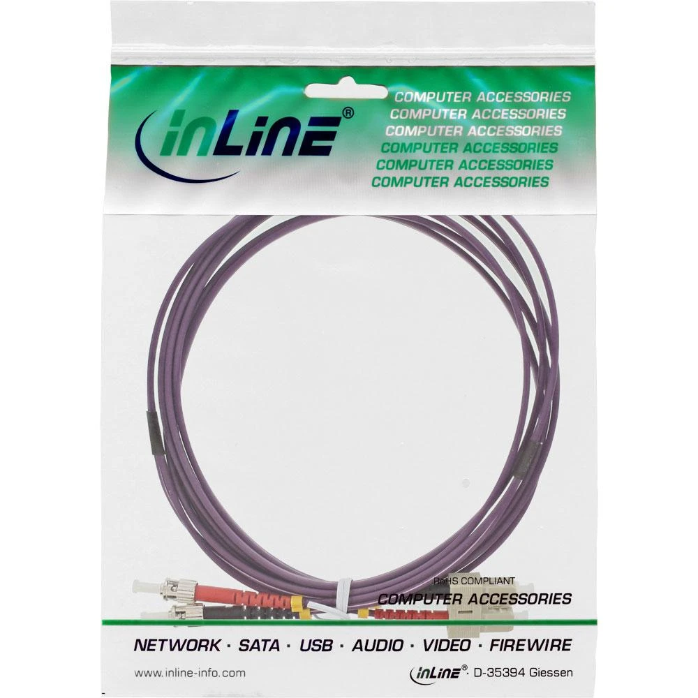 Inline Linijinis šviesolaidinis patchcord SC/ST, 50/125 µm, OM4 2m (82502P)