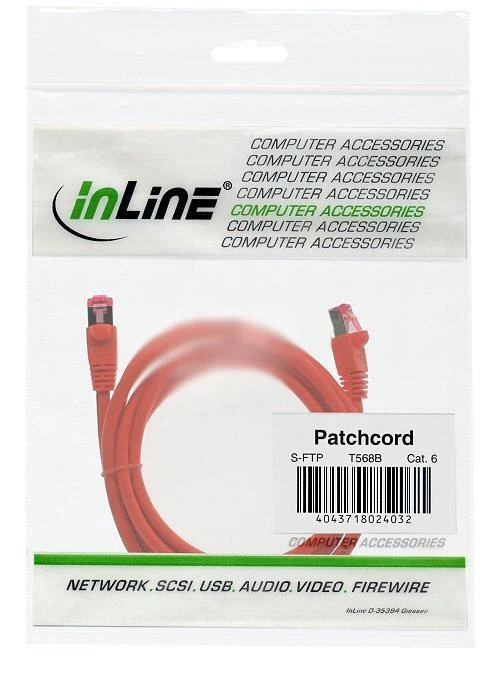 InLine Patchcord S/FTP, PiMF, Cat.6, PVC, oranžinė 30m (76430O)