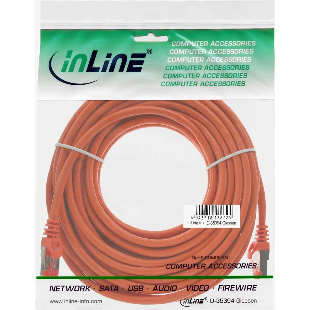 InLine Patchcord S/FTP, PiMF, Cat.6, PVC, oranžinė 30m (76430O)