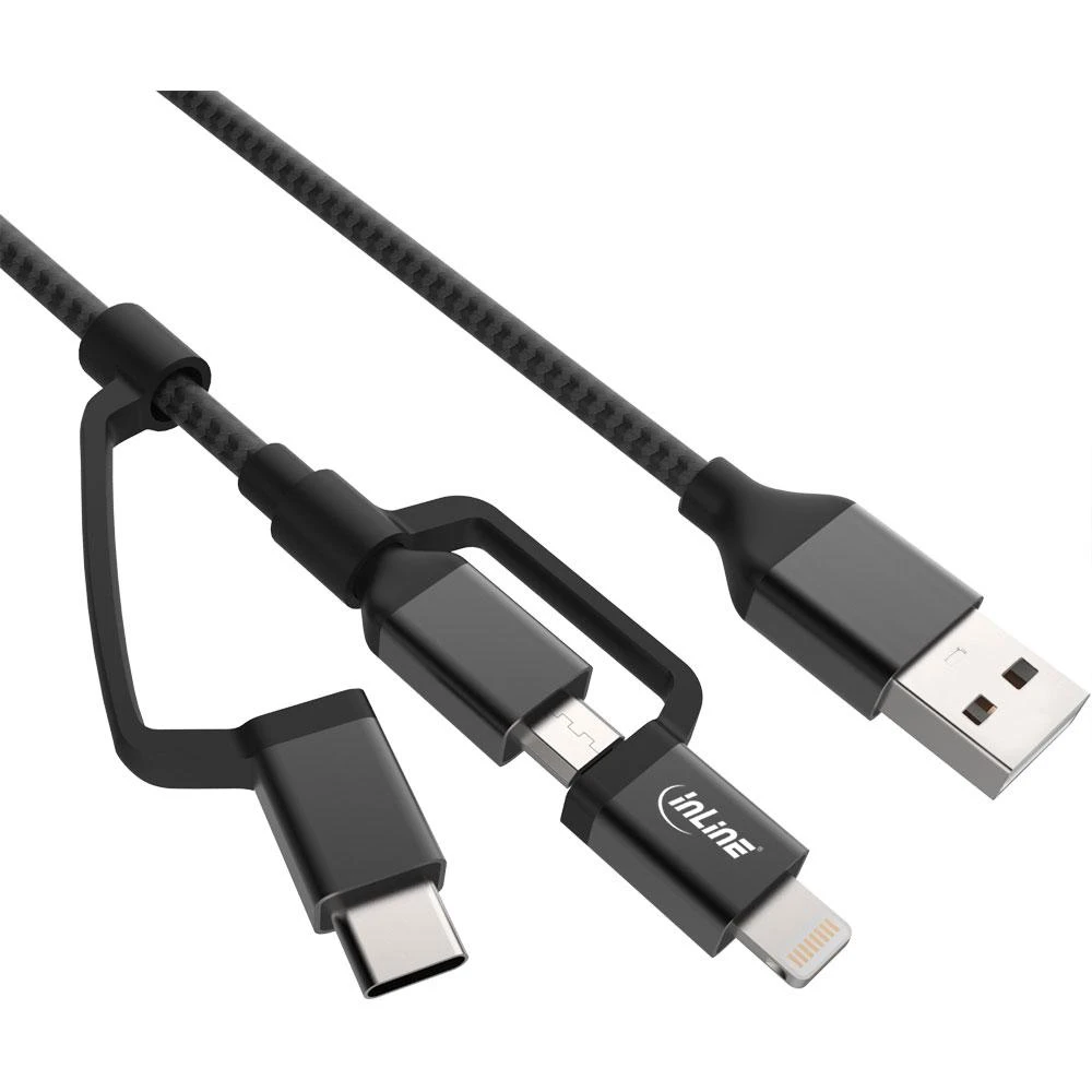 Kabelis USB InLine USB-A - Lightning 1,5 m Juodas (31415S)