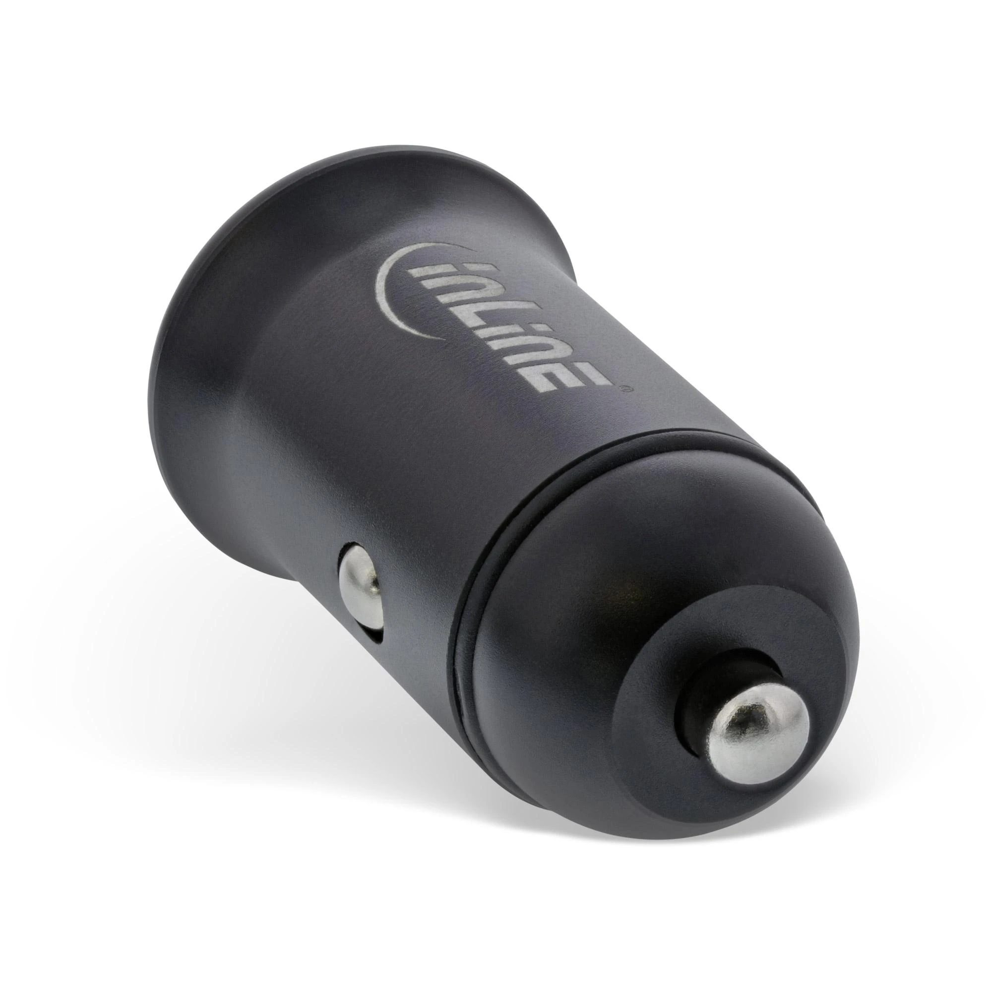 Įkroviklis InLine® USB automobilinis įkroviklis maitinimo adapteris maitinimo tiekimas, USB-A + USB Type-C, juodas