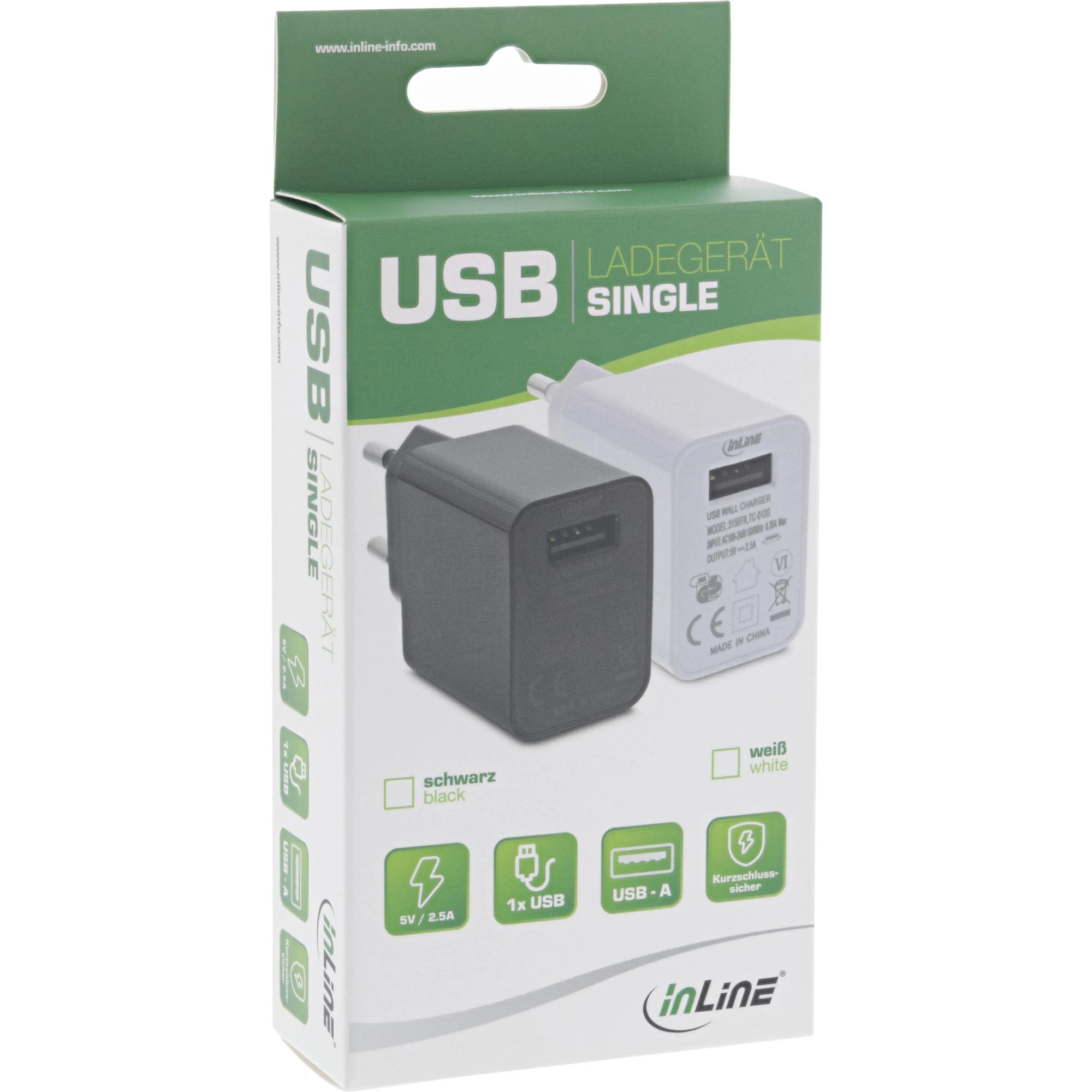 InLine USB įkroviklio pakuotė