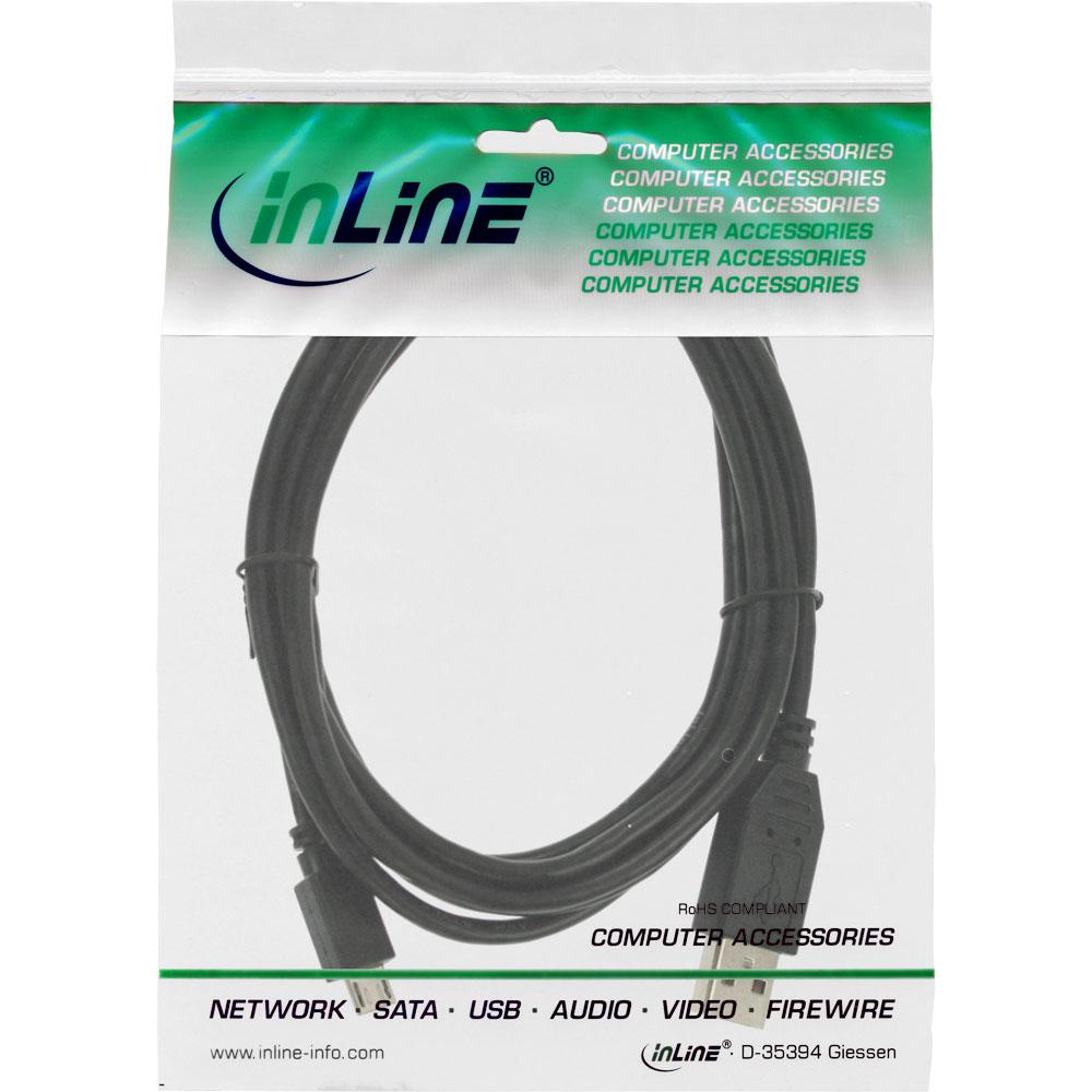 InLine Micro-USB 2.0 kabelis USB-A iki Micro-B – 1,5 m