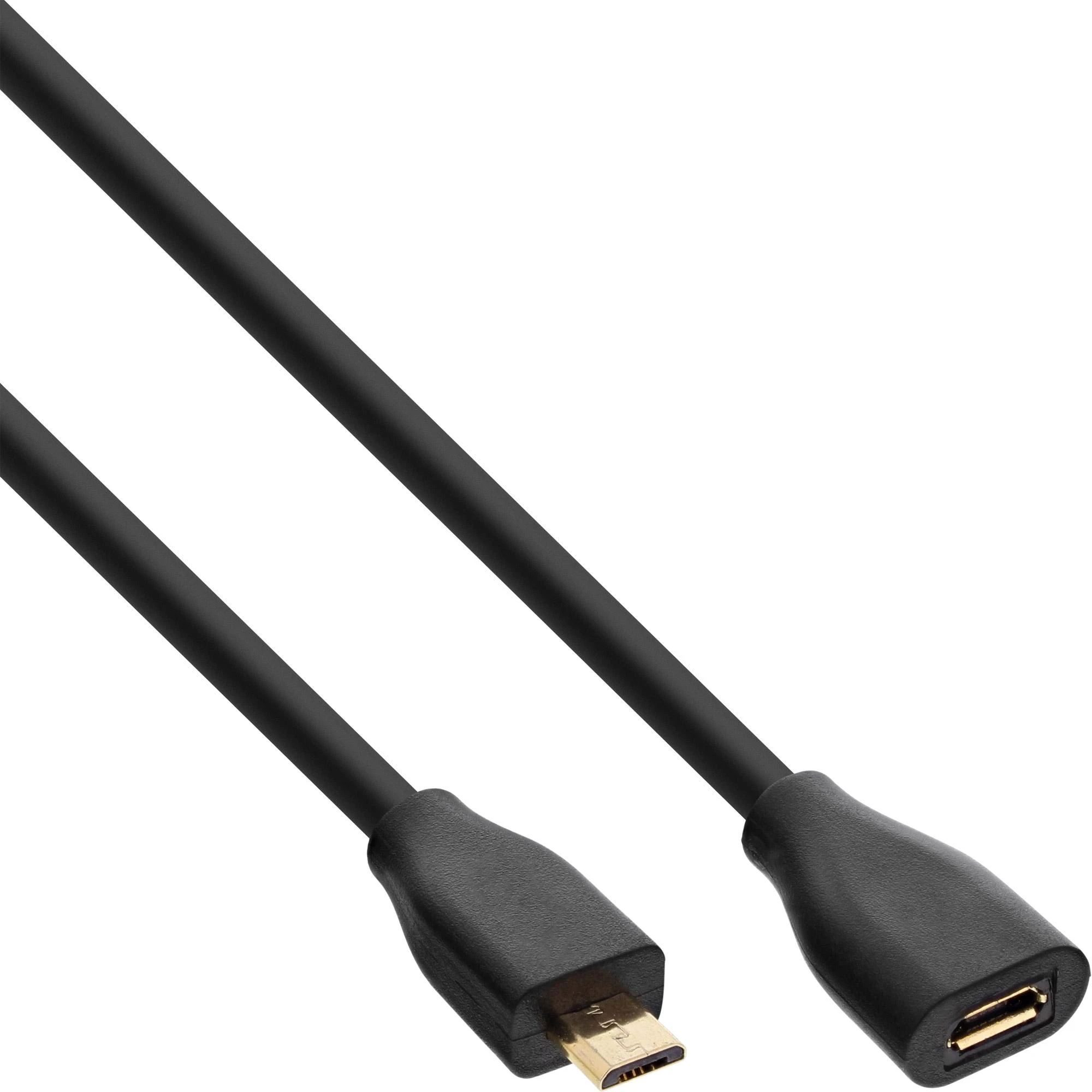 Kabelis USB InLine microUSB - microUSB 5 m Juodas (32750P)