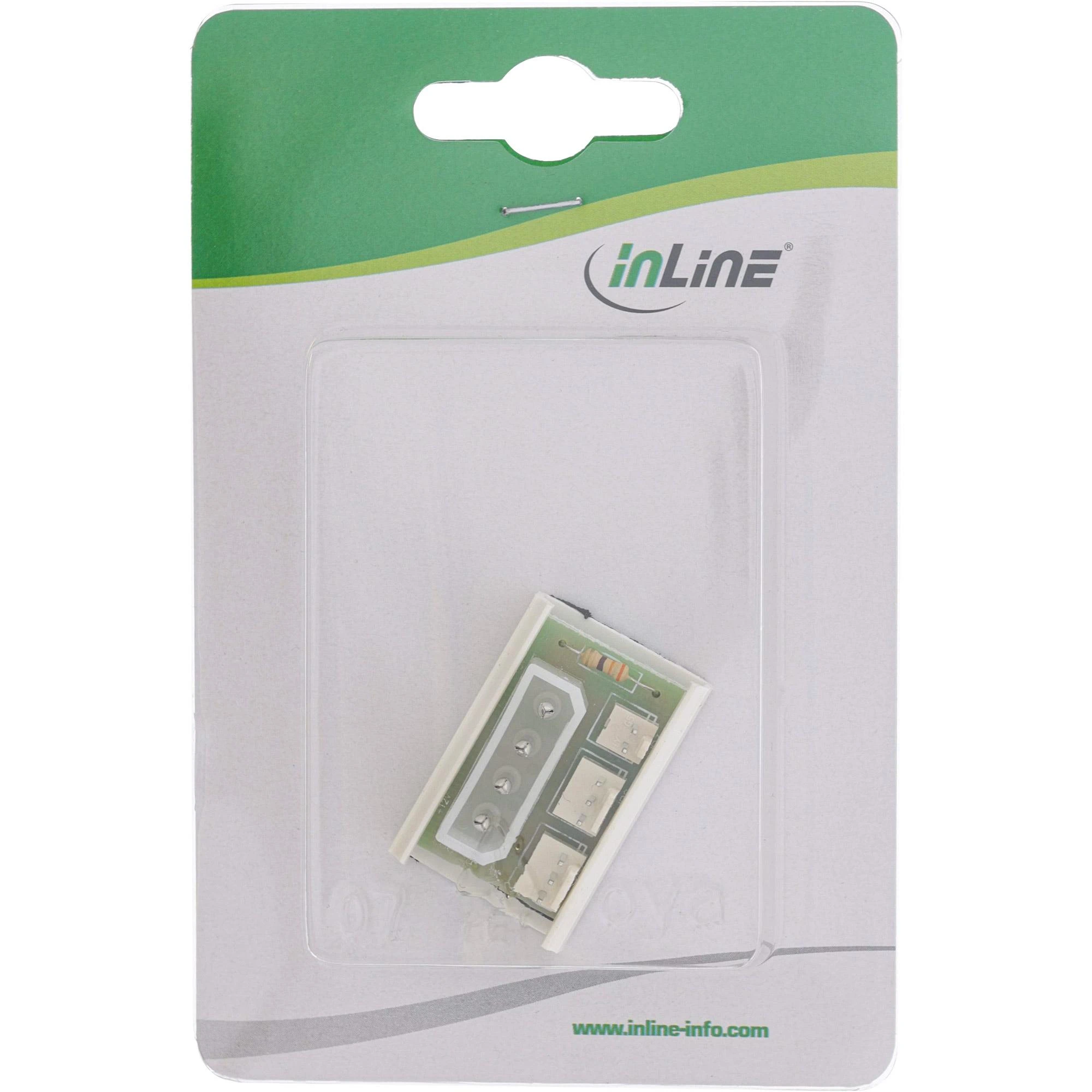 InLine ventiliatoriaus maitinimo adapterio plokštė – 4 kontaktų Molex