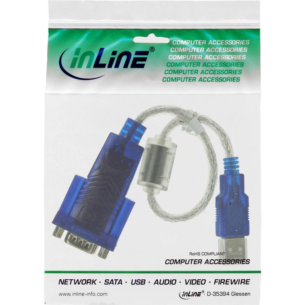 InLine USB į RS-232 jungties adapteris pakuotėje