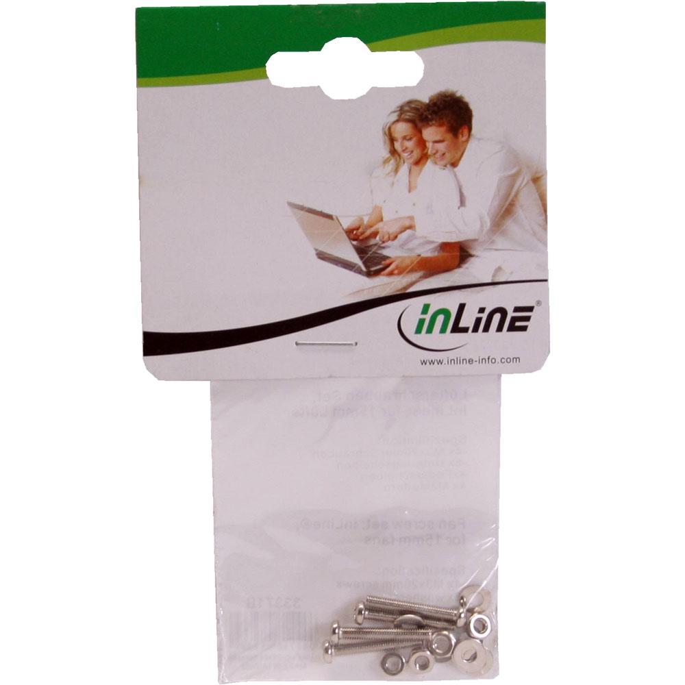 „InLine“ ventiliatoriaus varžtų rinkinys 15 mm ventiliatoriui